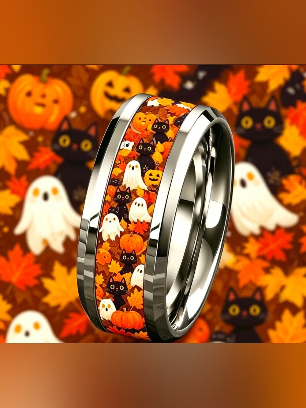 $8 Each Or Bundle 5/$20 Stainless Steel Halloween Cat & Ghost Ring